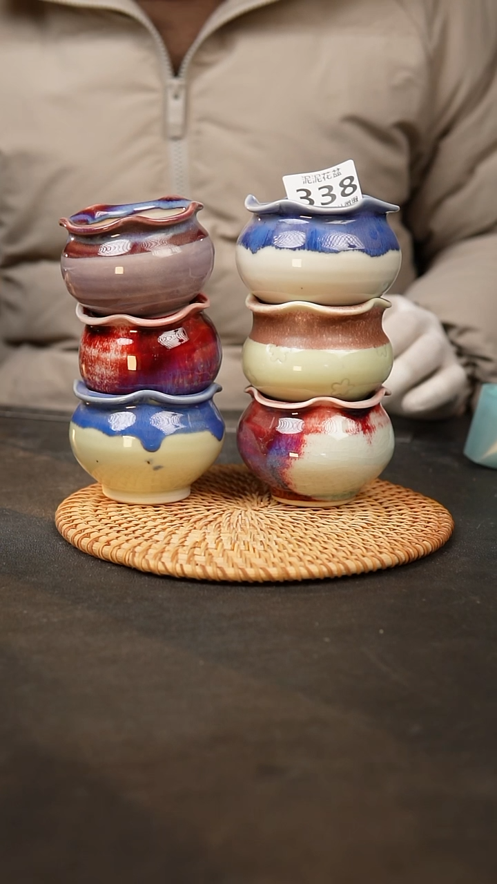 【闪购商品】瓷片泥泥陶瓷花盆