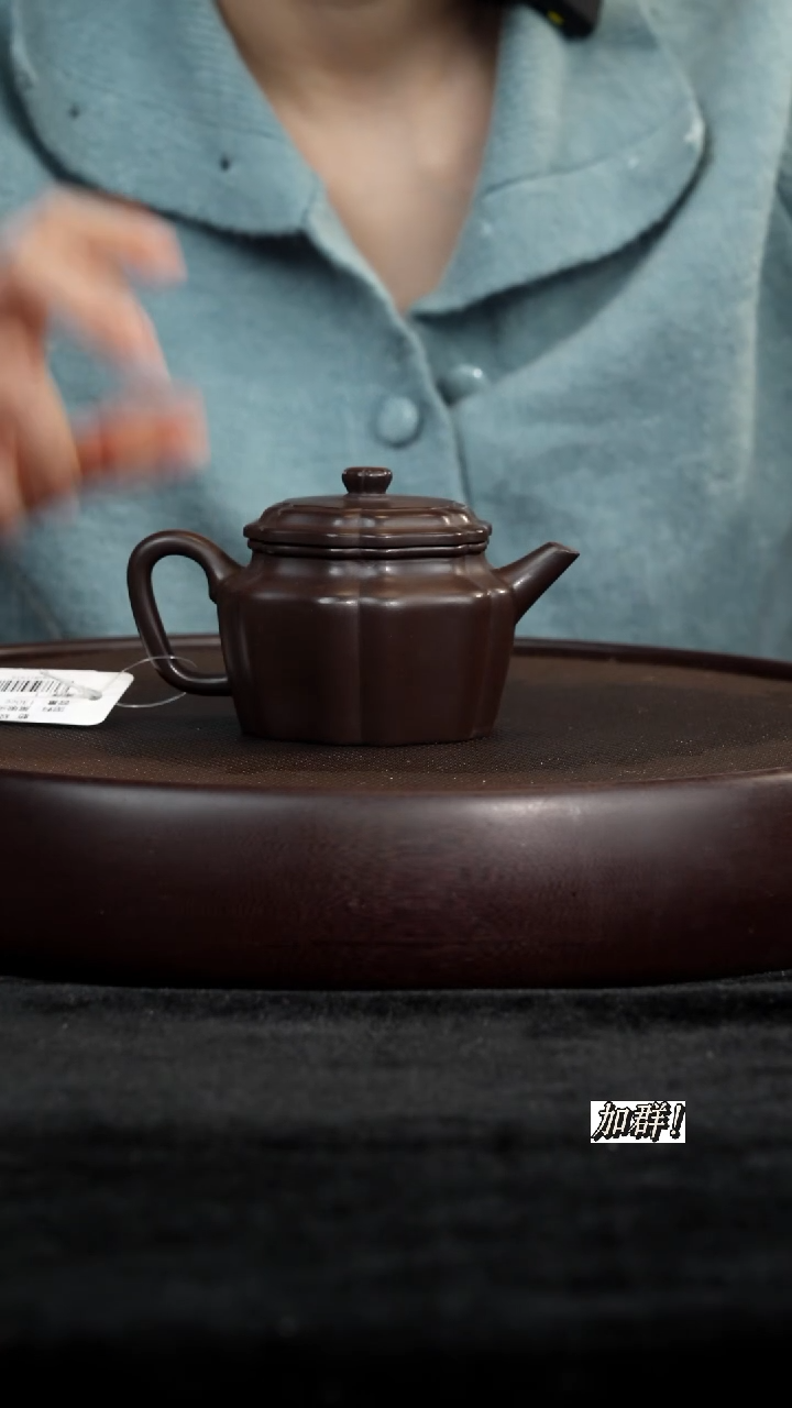 茶壶紫砂DH811916黑墩头筋纹德钟150cc