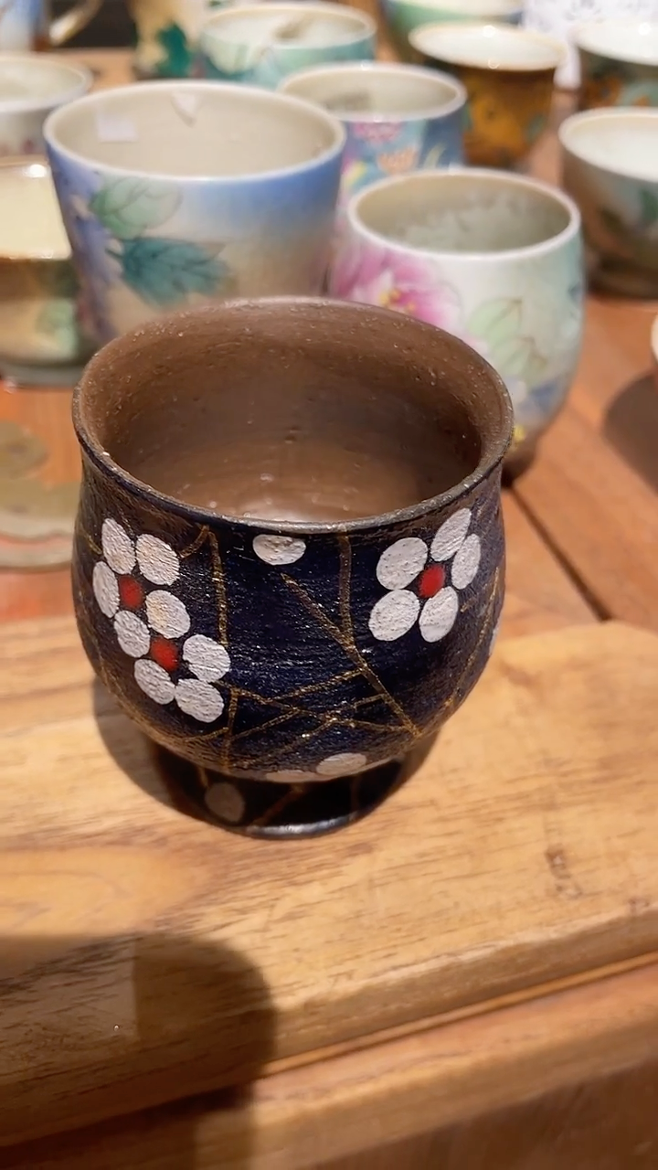 冰梅纹高足杯（大小随机发一个）-炼陶