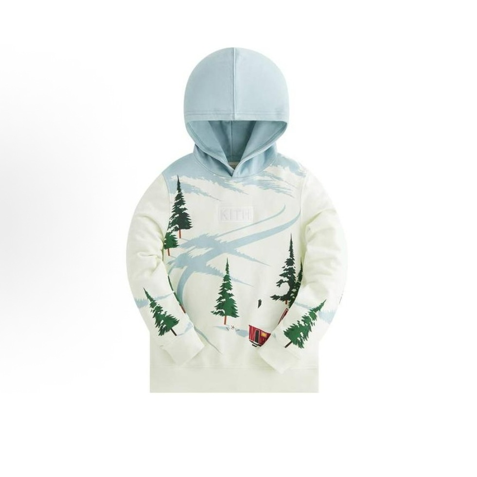 圣诞树印花宽松连帽lb长袖卫衣 男款 白色 ki15wy