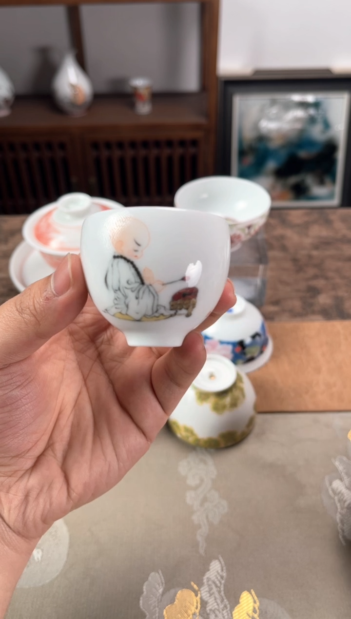 【闪购商品】景德镇文祥窑釉下彩手工陶瓷单杯