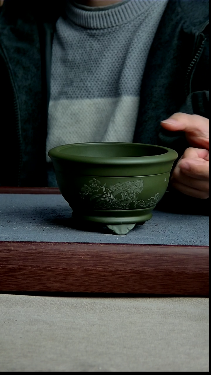 紫砂花盆12*7.5内径尺寸 兰