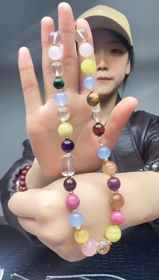 水晶摆件未镶嵌天然多宝项链