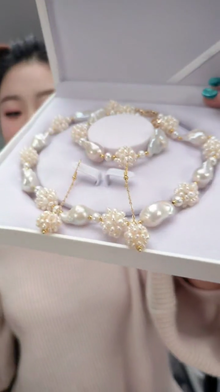 颈饰未镶嵌淡水珍珠1220珍珠套装