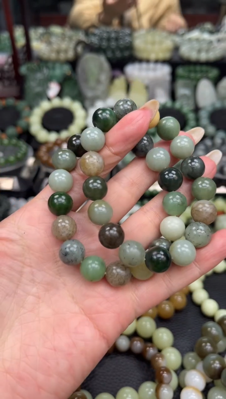 【闪购商品】和田玉手串未镶嵌新疆多宝卡12拍一发一