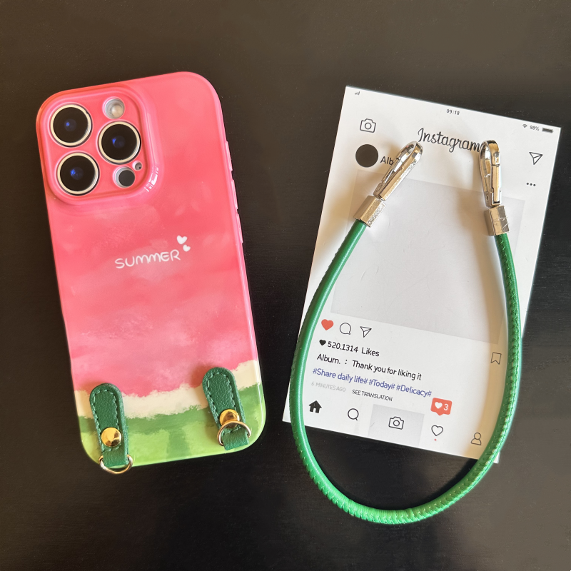 水彩西瓜菲林软壳适用苹果17promax手机壳16华为vivo小米oppo荣耀