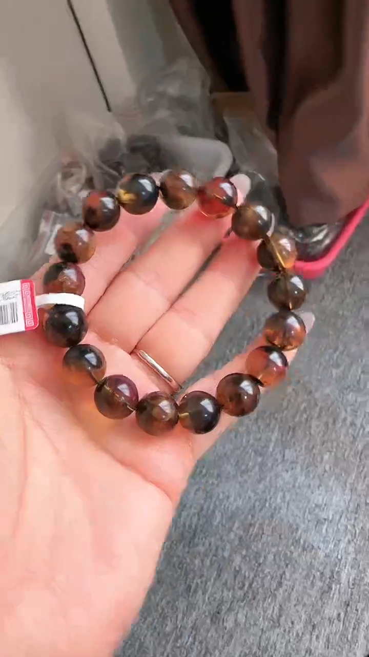 【闪购商品】琥珀手链未镶嵌规格12微瑕翁珀手串#16