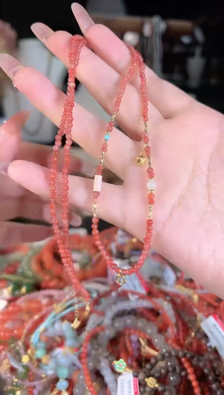 南红玛瑙未镶嵌项链多样性发货其一