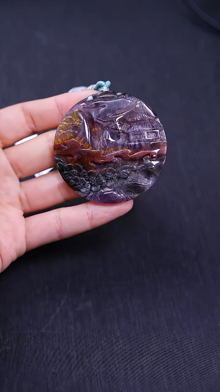 极光雕刻件吊坠未镶嵌水晶（多样性发其一）