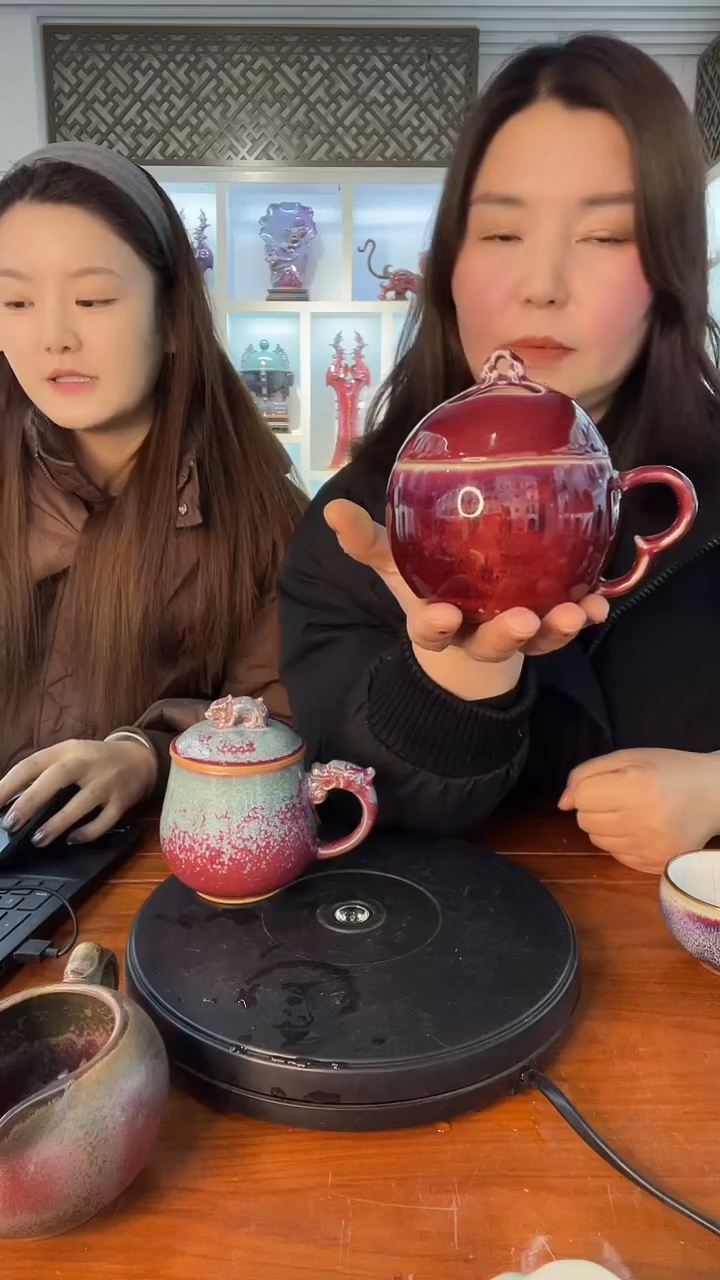 【闪购商品】摆件团圆杯 土魂钧瓷