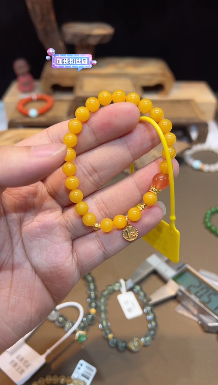 未镶嵌琥珀手链手饰@@0164