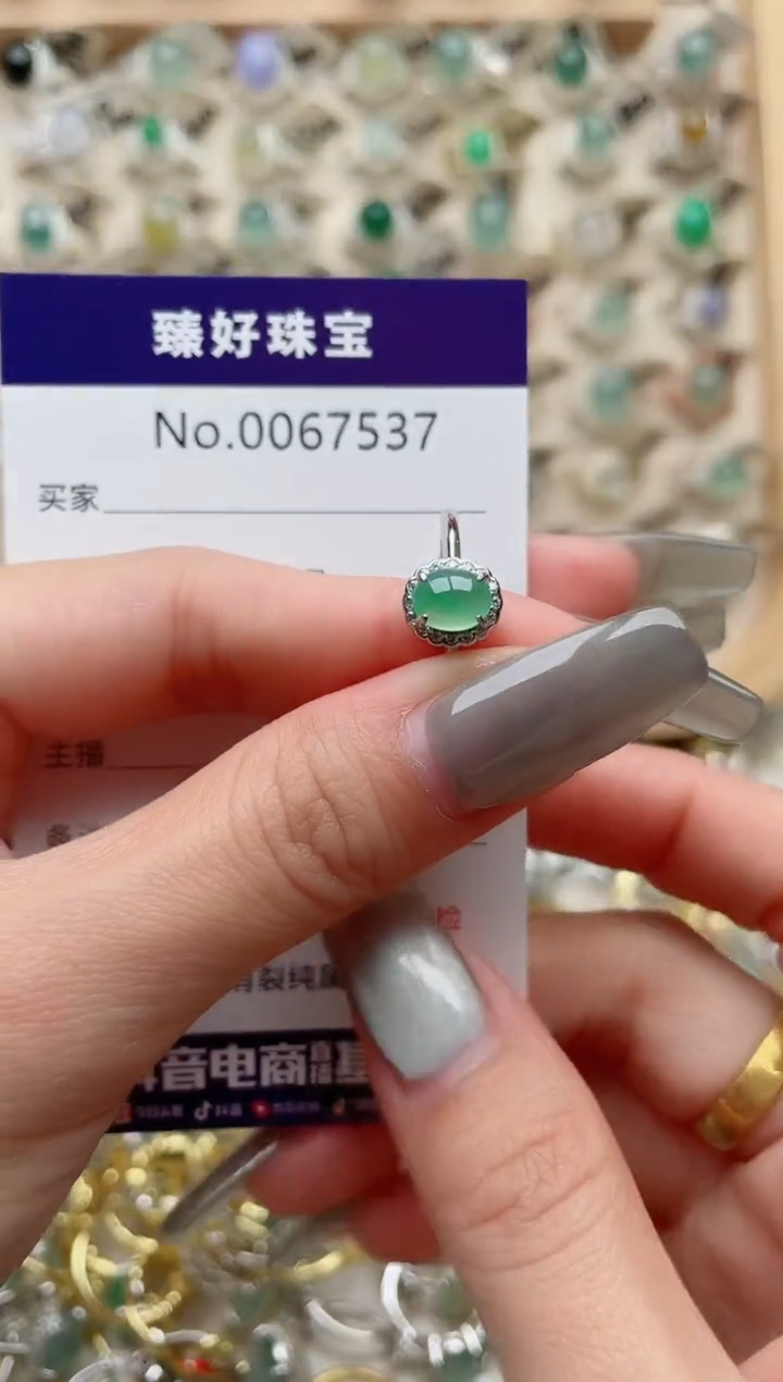 【闪购商品】翡翠戒指银S925镶嵌.........