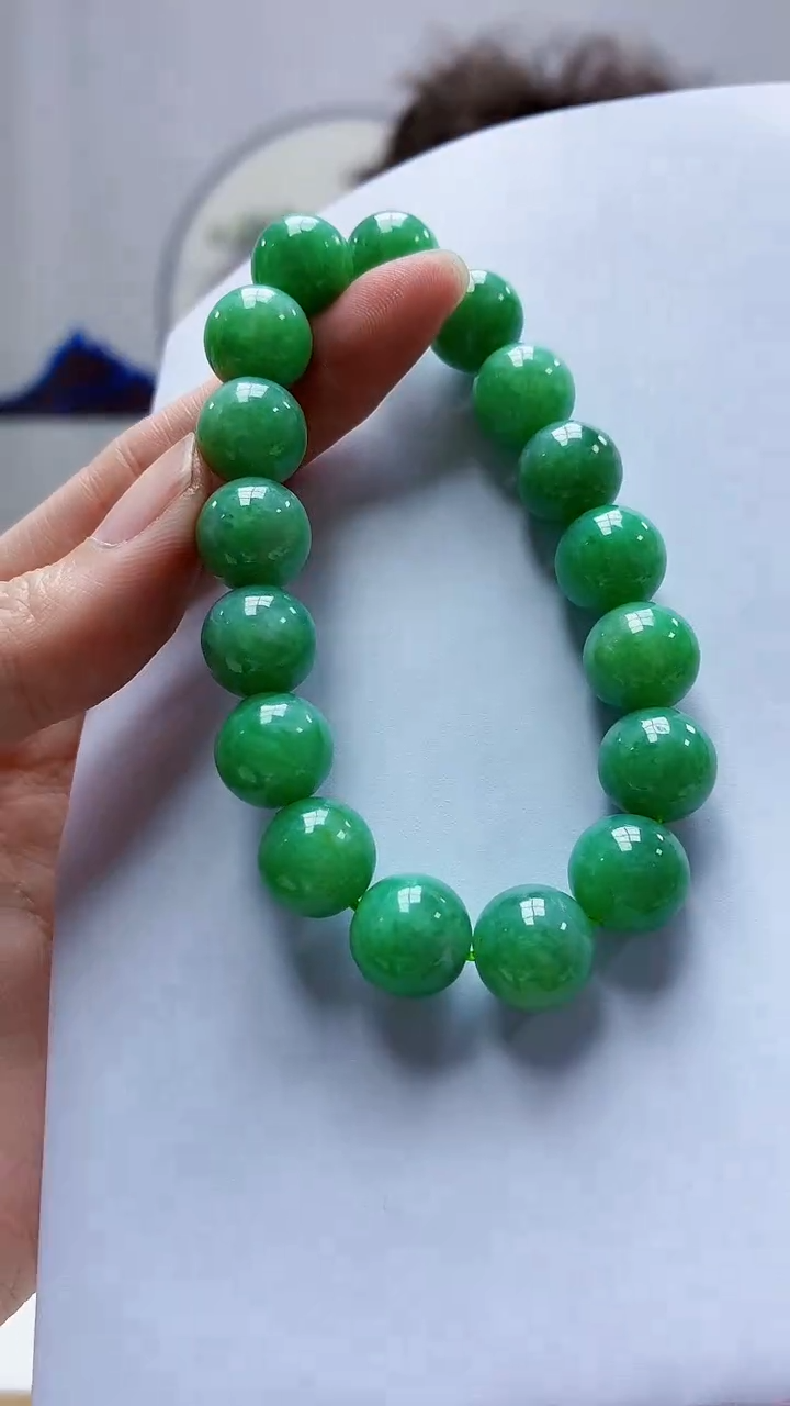 未镶嵌定制翡翠龙****胜4688zm-毛货手串30