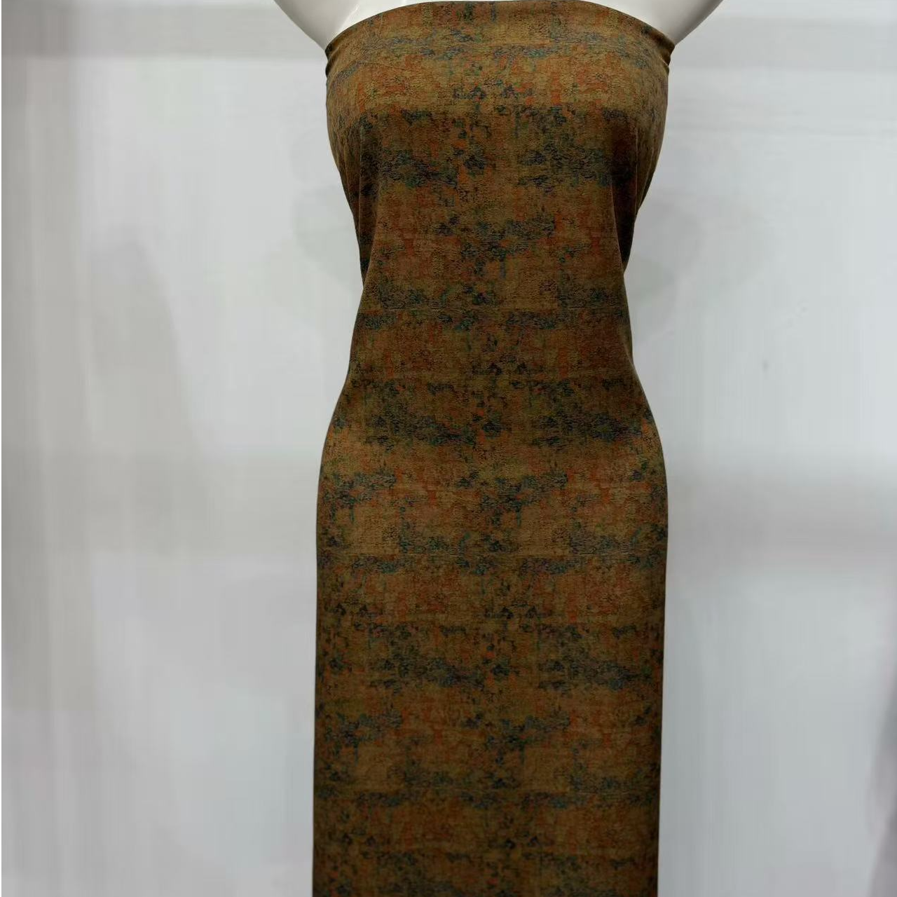 65支染底贡缎云锦段棉绸布料多彩朦胧油画（不支持7天无理由退换）