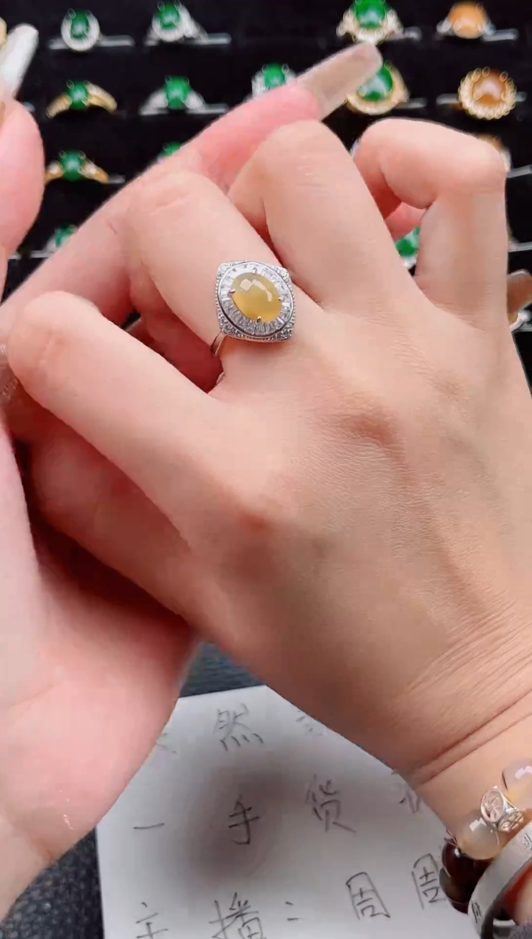 【闪购商品】翡翠戒指银S925镶嵌戒指580