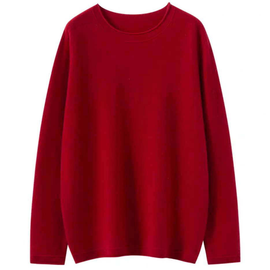 正肩圆领高领羊绒面膜T系列100%羊毛长袖极简风宽松版型百搭