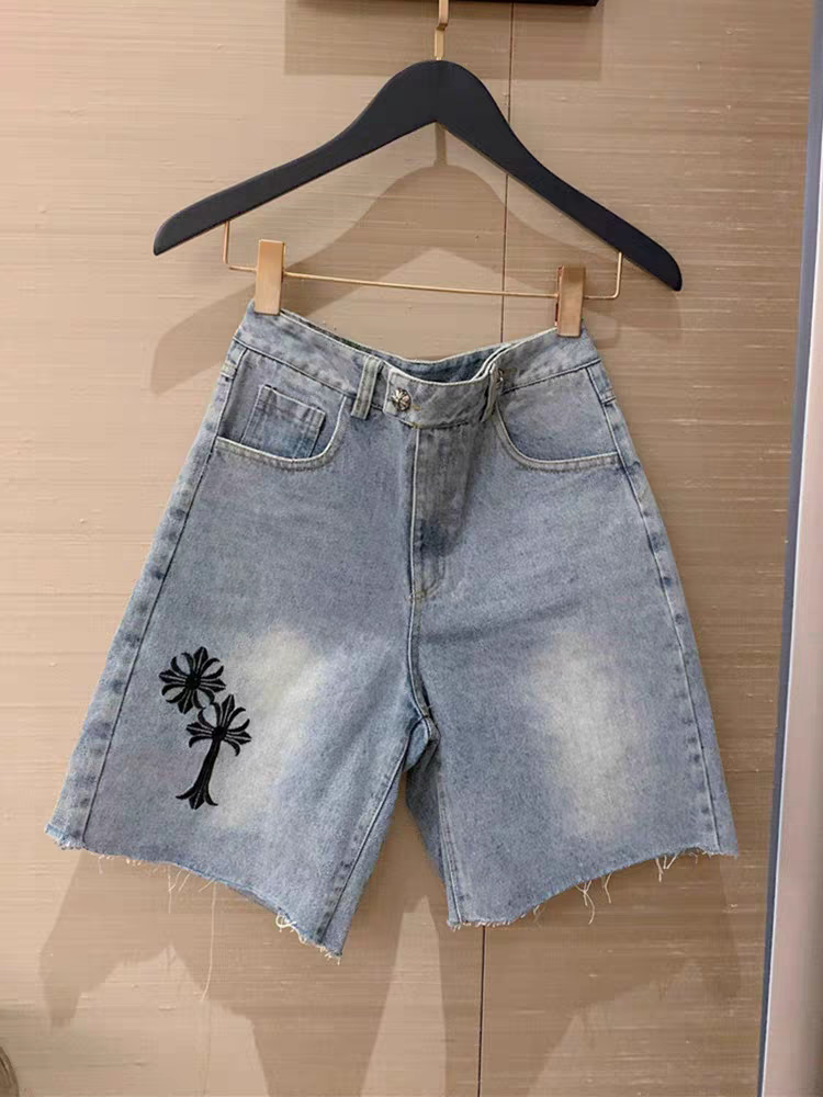 【蜜爷家】十字架五分牛仔短裤22878#