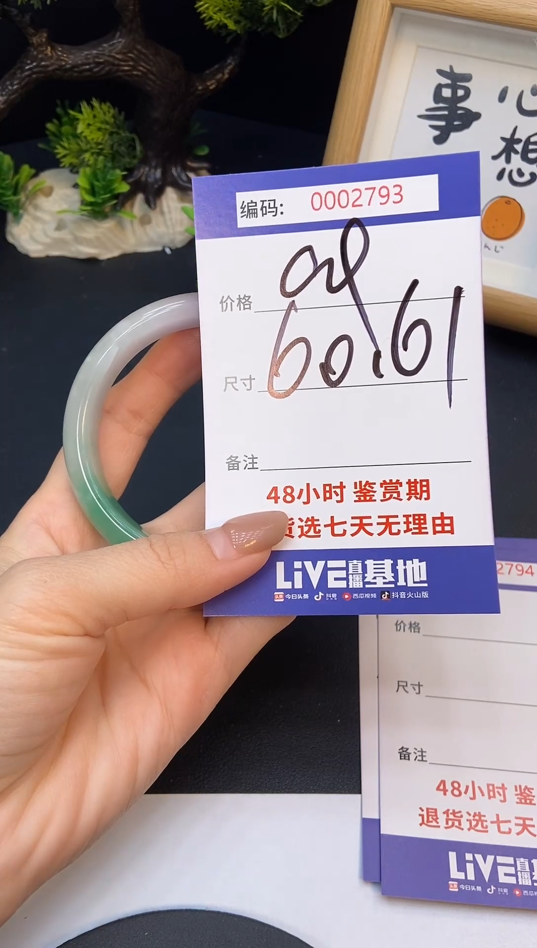 未镶嵌手镯翡翠0002793