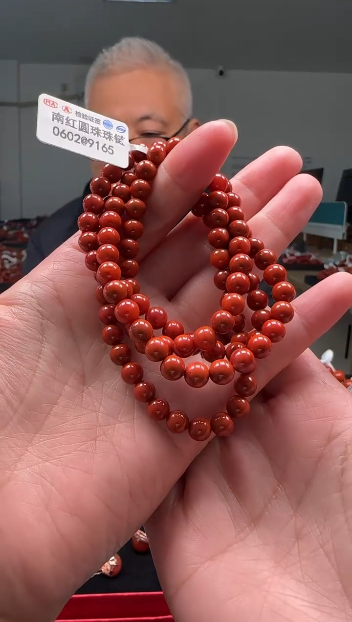 【闪购商品】南红玛瑙6mm瓦西珠链圆珠未镶嵌多样性发一件