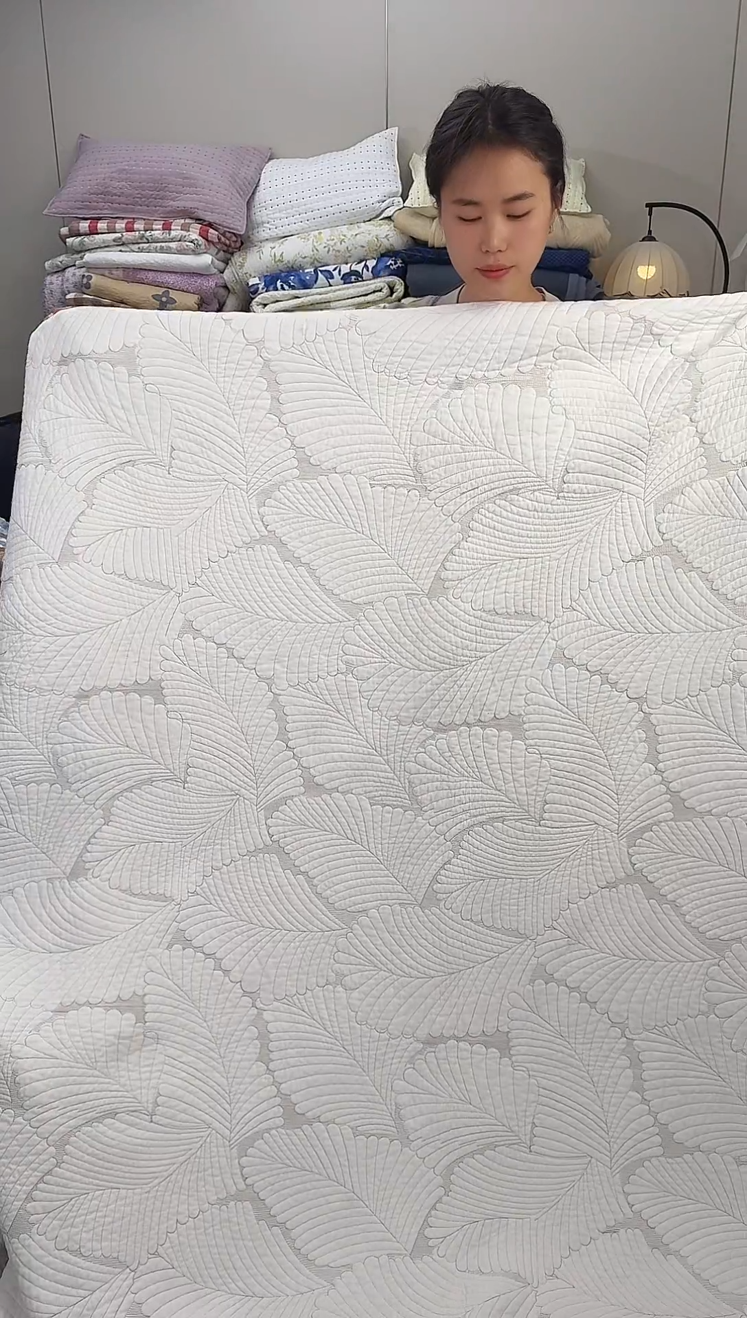 棉纯棉白色芭蕉叶220*240