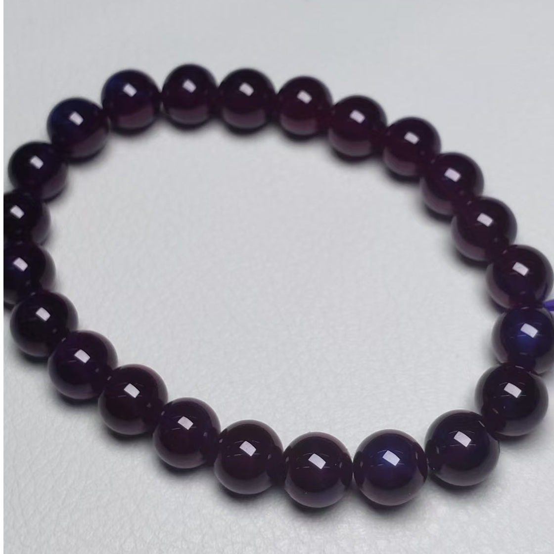 合成/培育典藏精致红宝石精工镶嵌培育合金手串844