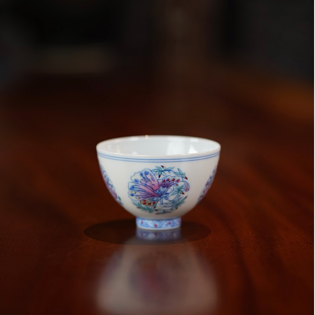 【文堇堂】斗彩系列 团蝶 茶器  1004