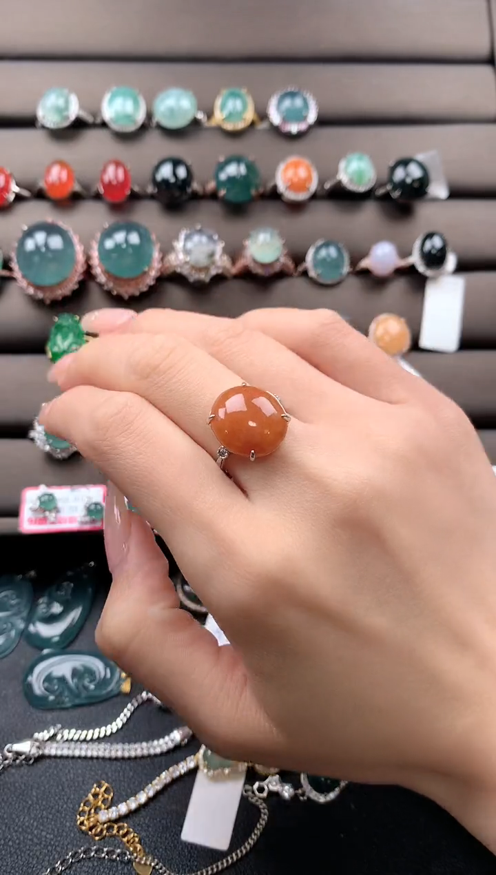 【闪购商品】翡翠戒指银S925镶嵌32132321
