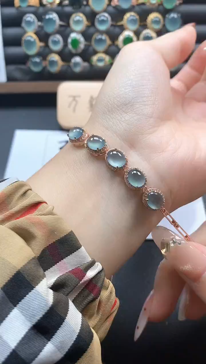 银S925镶嵌戒指翡翠51511