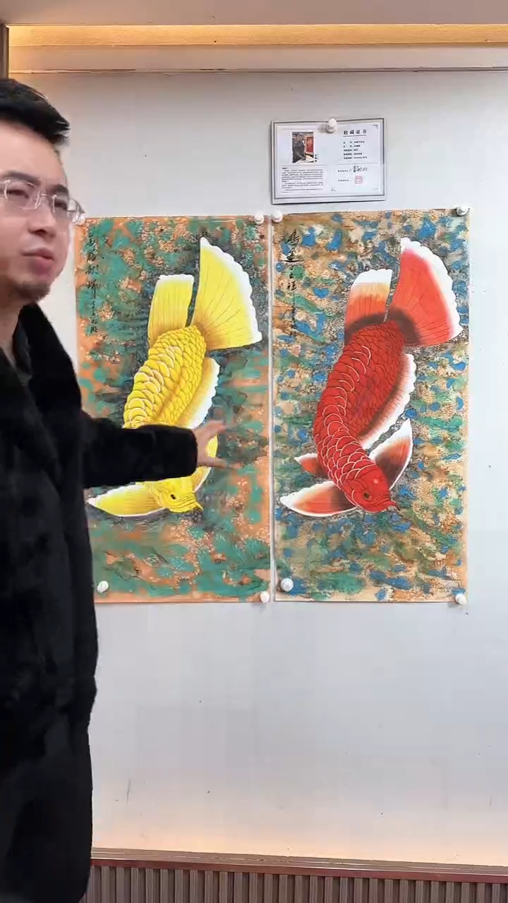 【闪购商品】国画金龙献瑞+鸿运呈祥双鱼/雷畅胜