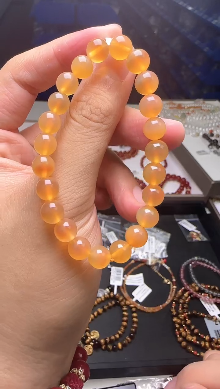 【闪购商品】玛瑙/玉髓手串合金玛瑙手串