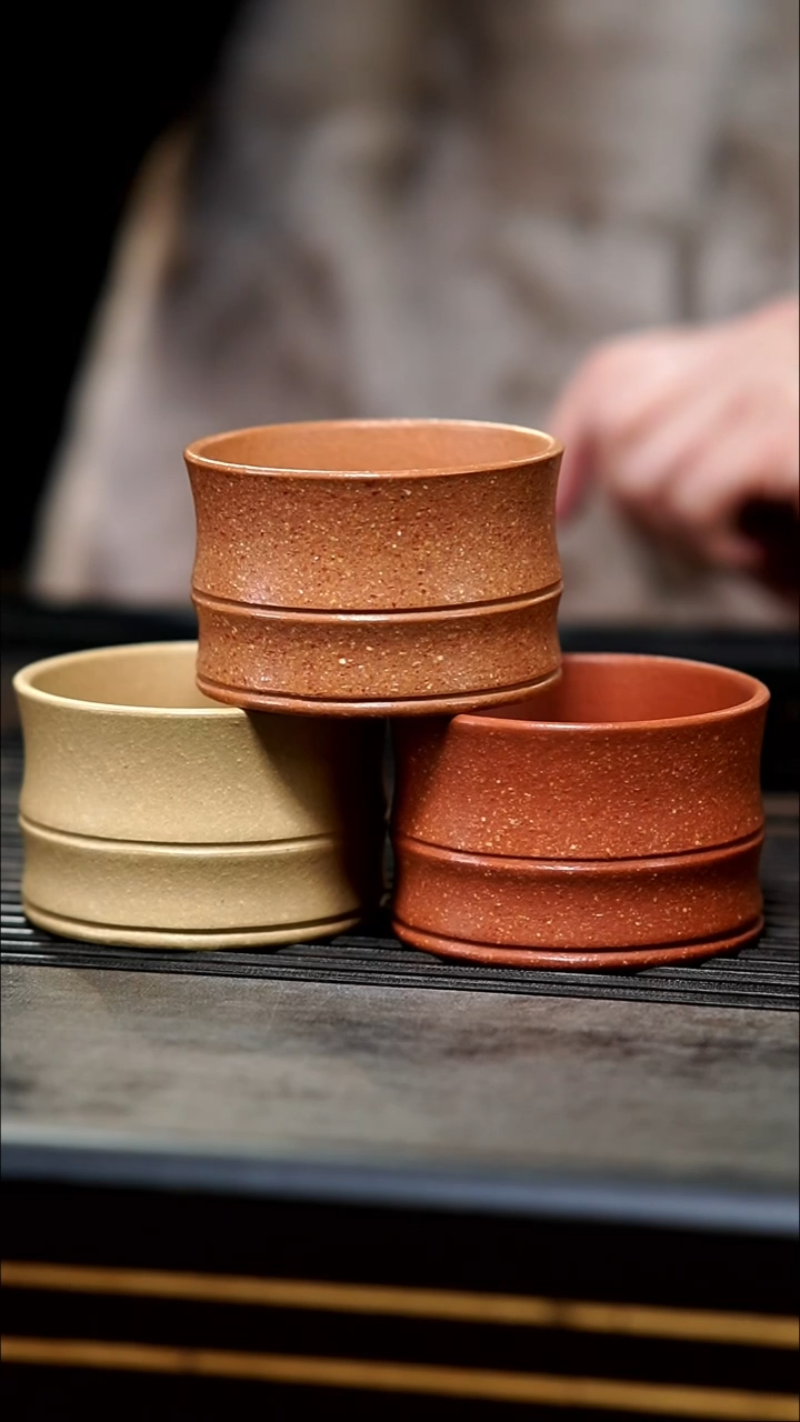 【闪购商品】紫砂茶壶16目粗砂原矿泥料套组好运大吉杯3个杯