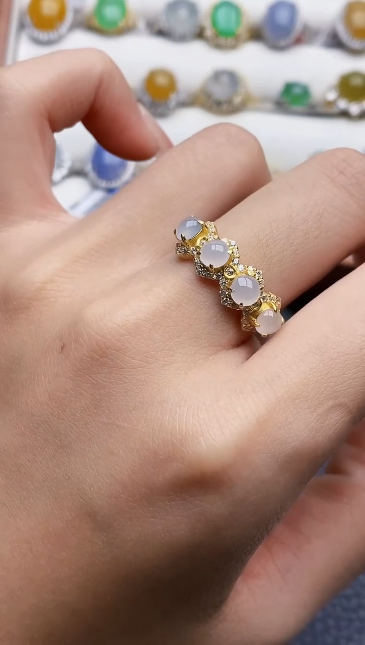 银S925镶嵌戒指翡翠1592