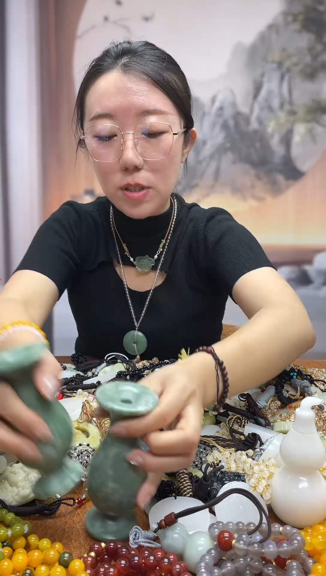 未镶嵌岫玉吊坠多样性发货拍一发一