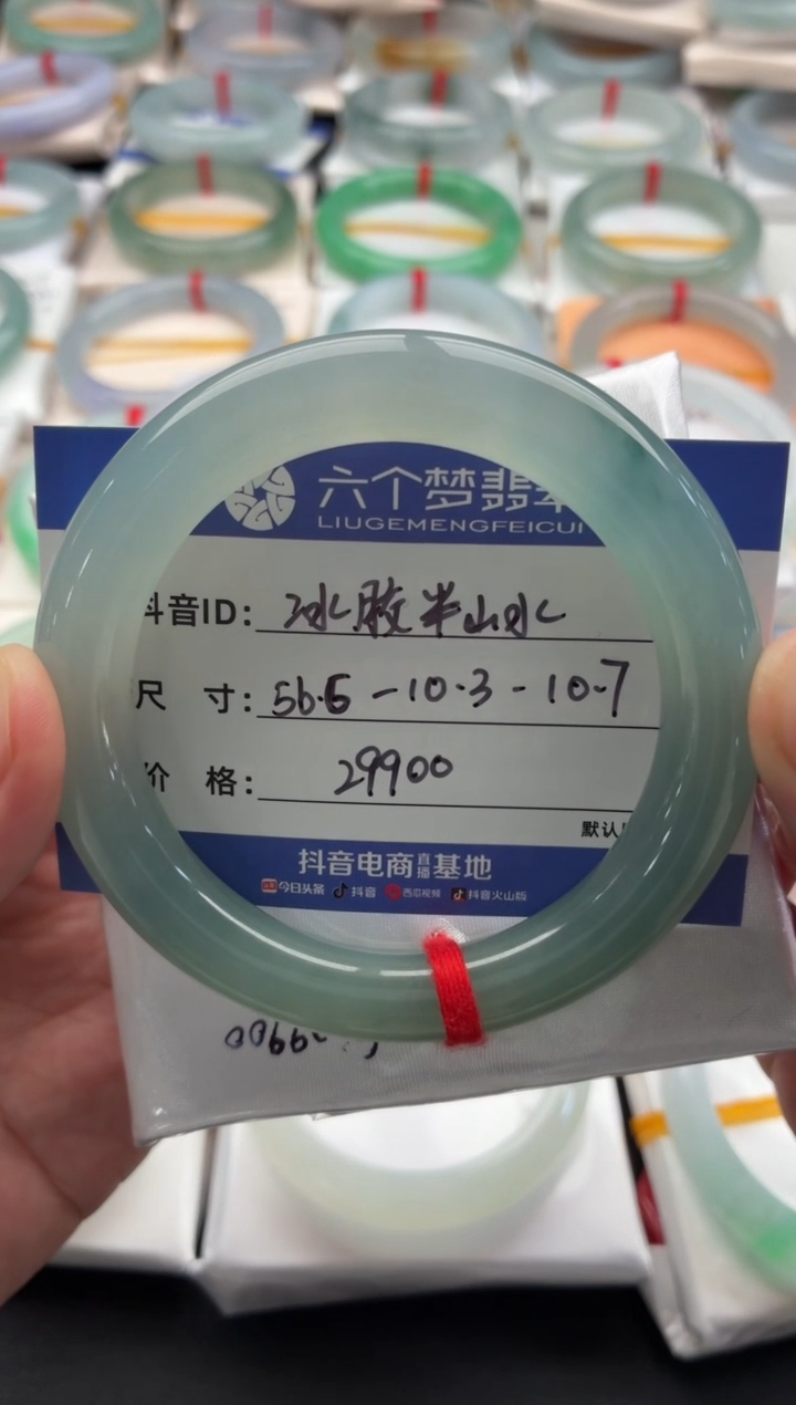 未镶嵌手镯翡翠冰胶半山水 48小时鉴赏期