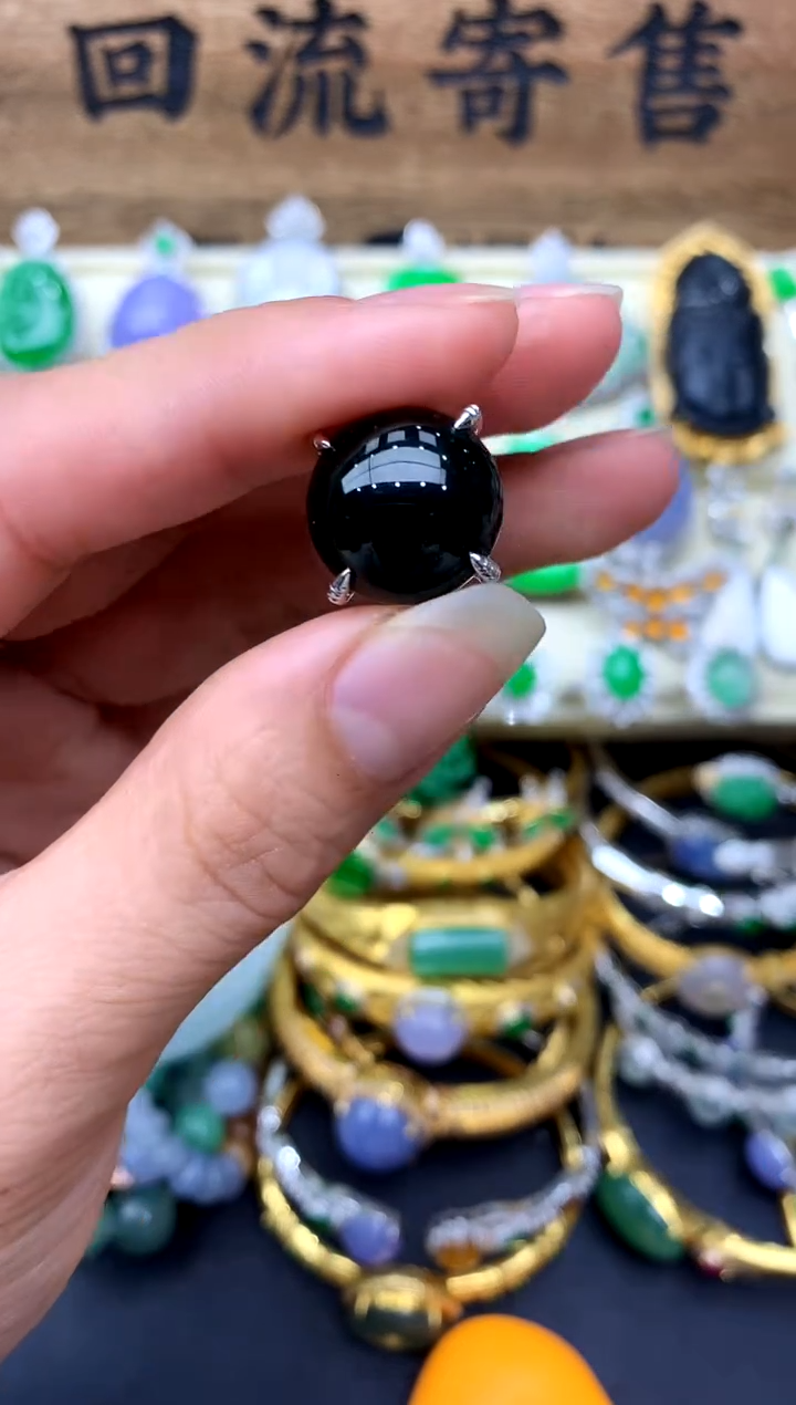 【闪购商品】翡翠戒指18K金镶嵌370-中国好珍宝