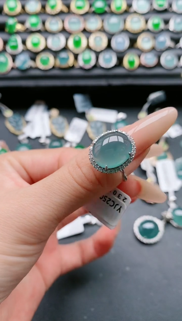 【闪购商品】翡翠戒指银S925镶嵌1111111