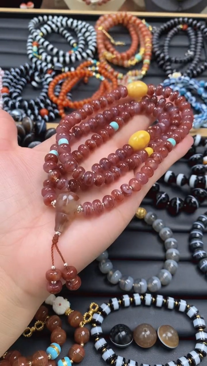 【闪购商品】玛瑙/玉髓108粒未镶嵌108粒