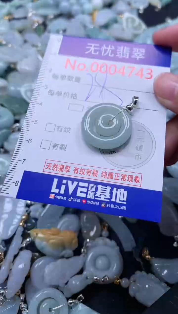 翡翠未镶嵌吊坠(不含链)4743