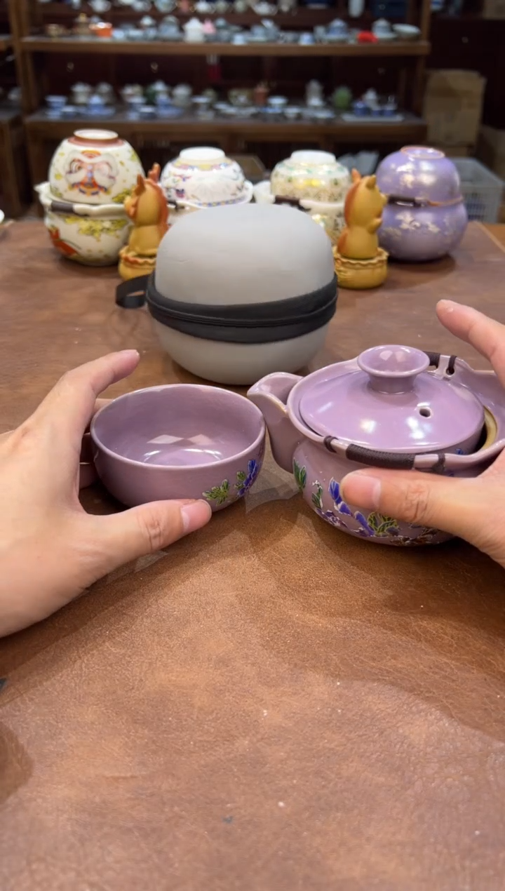 真的很便宜会开片的旅行茶具