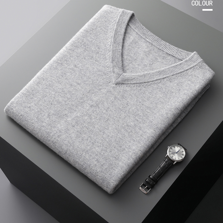 臻选正品男士休闲成人马夹羊毛衫针织纯色商务秋冬时尚百搭v领