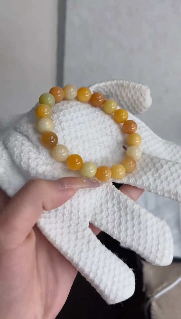 【闪购商品】菩提根/象牙果手串缅黄玉10手串V64