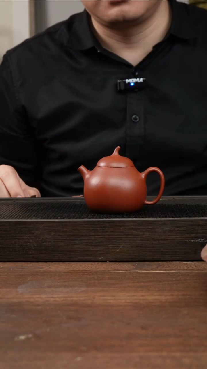 茶杯紫砂瑞***阳全手朱泥茄瓜     180CC  
