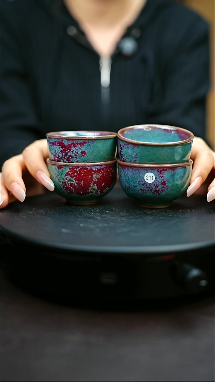 河****司211#原矿钧瓷炉钧釉小圆杯