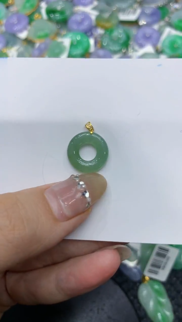 【闪购商品】翡翠颈饰18K金镶嵌222222222