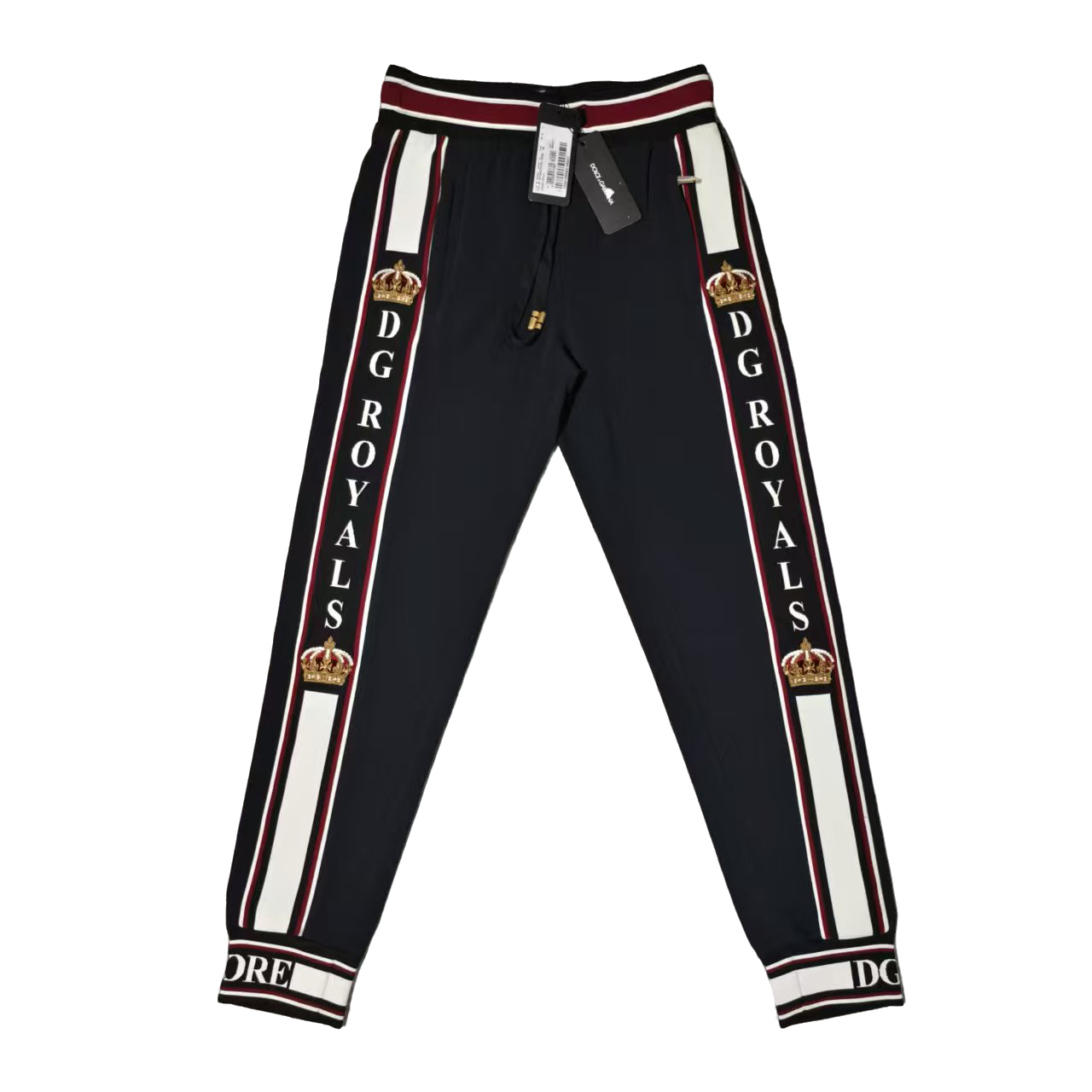 DOLCE&GABBANA杜嘉班纳皇冠重工刺绣秀款卫裤35033鉴真新款