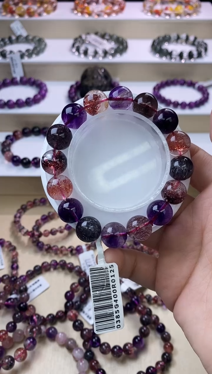 【闪购商品】水晶手链未镶嵌黑加仑超七12m+