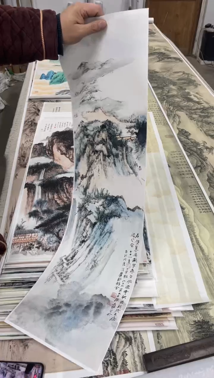 58  张大千山水 微喷复刻 