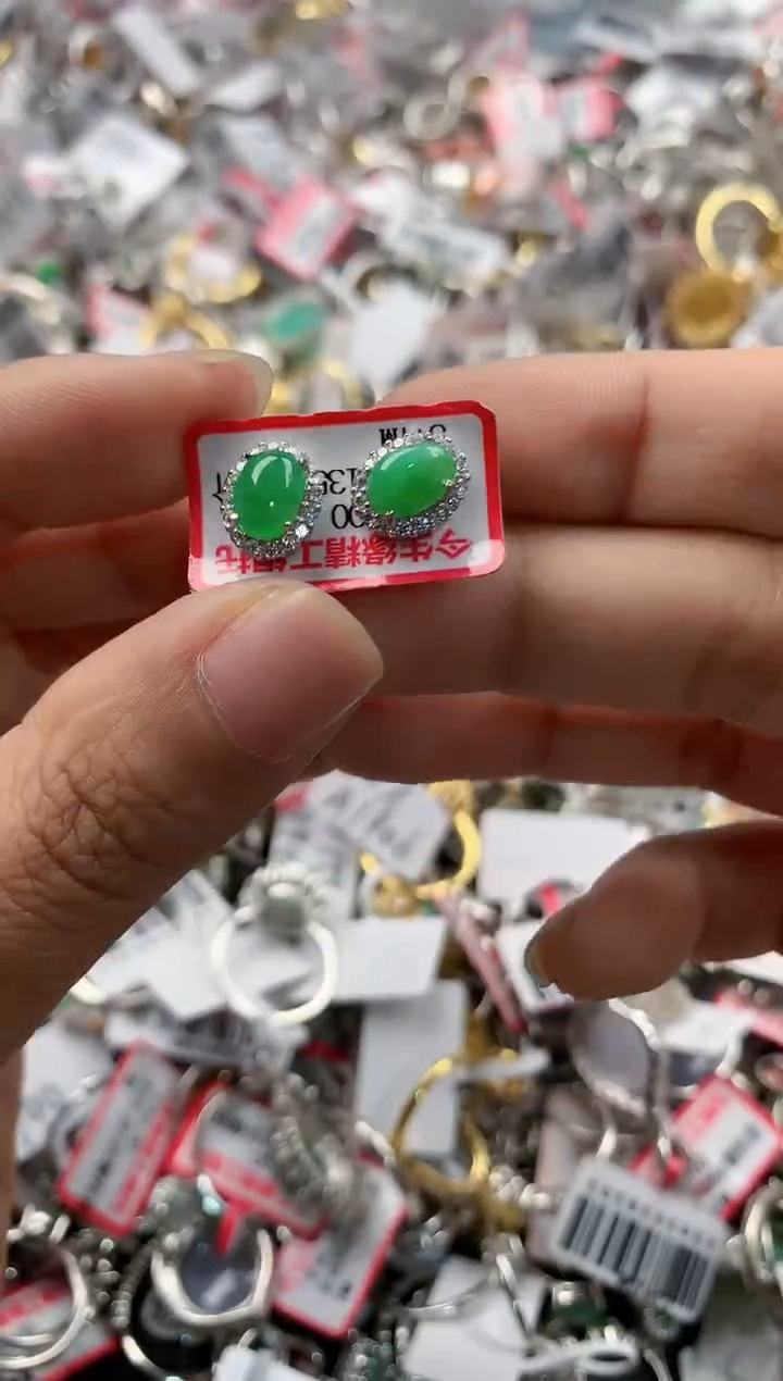 银S925镶嵌戒指翡翠666                  3