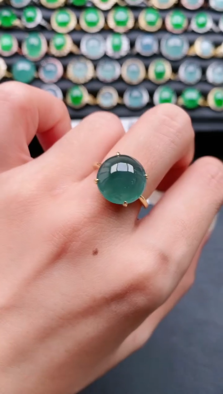 【闪购商品】翡翠戒指银S925镶嵌111111