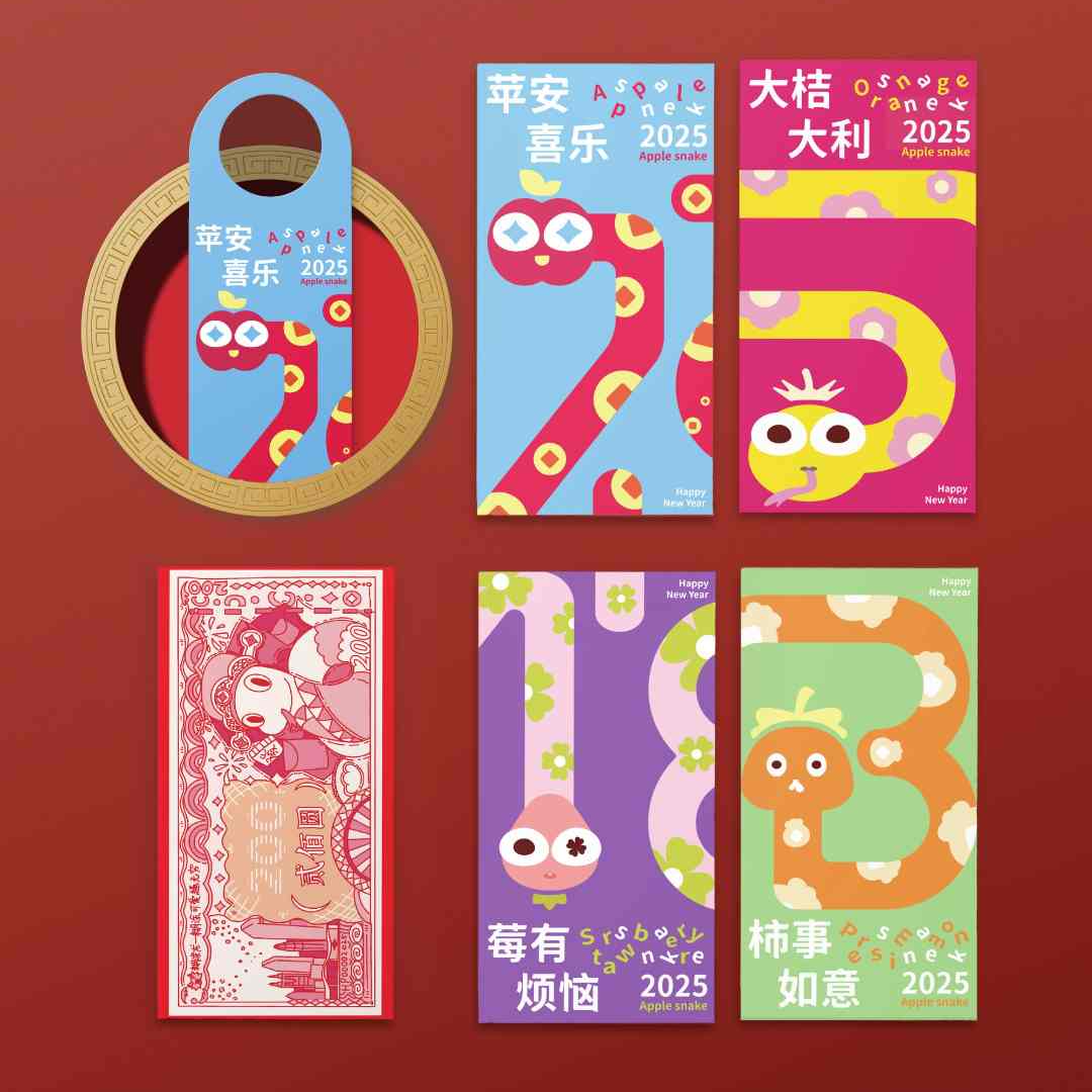 糊涂龙原创新年福字蛇钞红包卡通红包拜年春节个性创意压岁钱